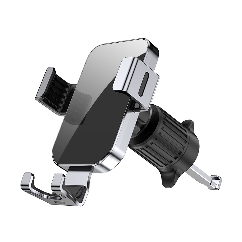 Car mobile phone bracket air outlet with hook adjustable rotating car navigation bracket gravity car bracket explosions