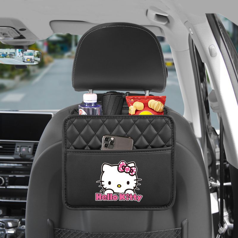 Car seat storage bag children's cartoon multifunctional hanging bag chair car car interior trash can car interior supplies
