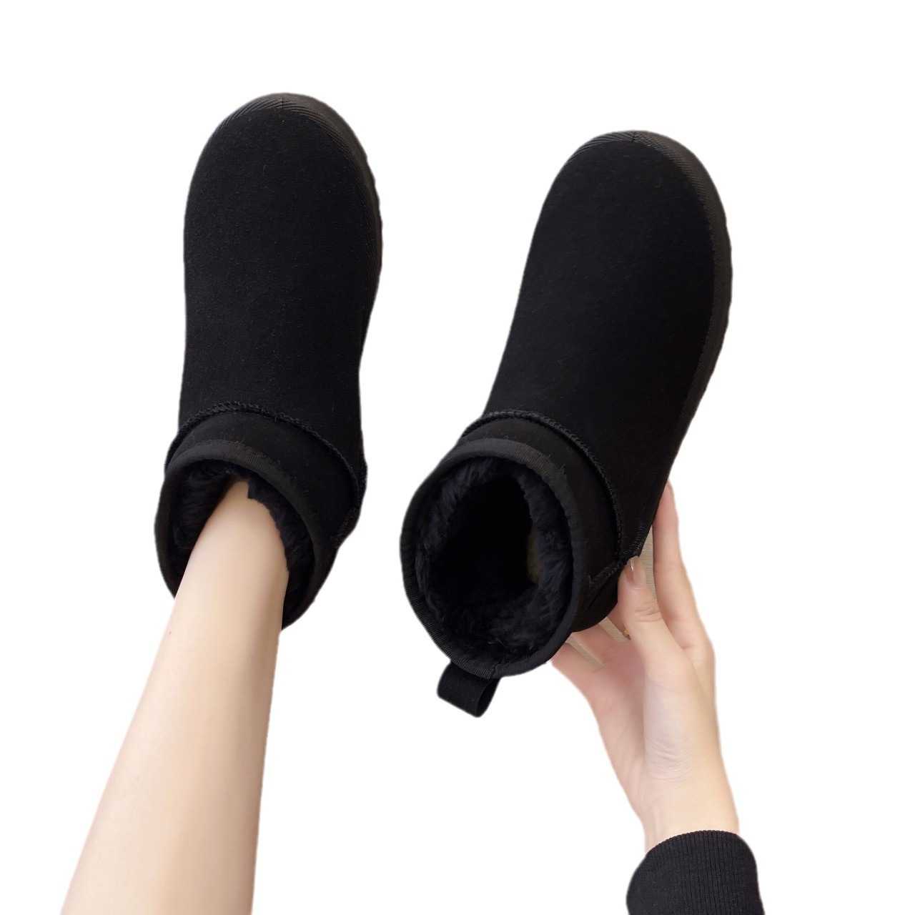 Snow Boots women's short fleece-lined thick warm cotton-padded shoes non-slip winter New shoes female students Korean style women's shoes