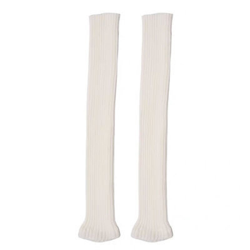 Lolita knitted pile socks straight all-match Japanese white lengthened jk calf socks y2g leg cover slimming pure_voghion.com