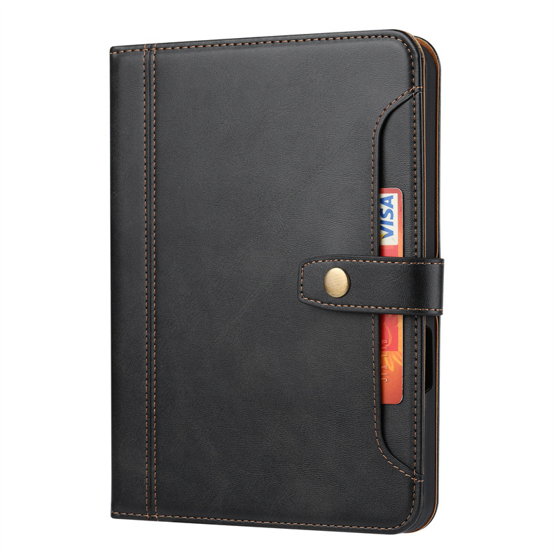 Calfskin texture with Pen slot outer card for iPad mini6 tablet case flip iPad 2021 protective case