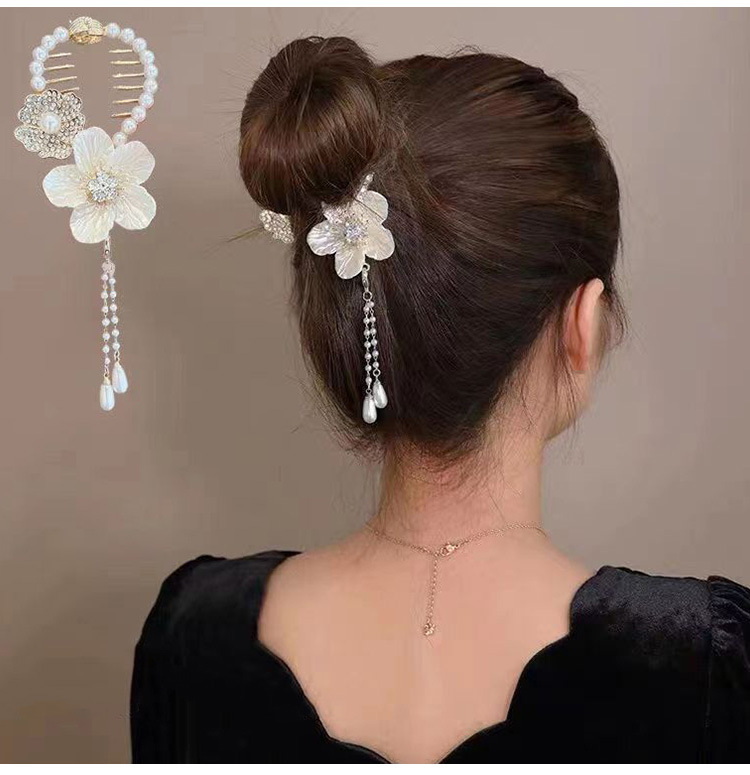 Accessori per capelli con polpette per bambini Copricapo temperamento Forcina per capelli fissa Forcina per capelli con coda di cavallo ad alto senso in stile coreano per ragazze_voghion.com