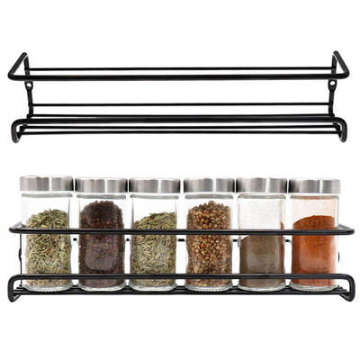 Punch-free Iron Kitchen Seasoning Bottle Storage Rack Seasoning Bottle Storage Rack Wire Spice Rack Set