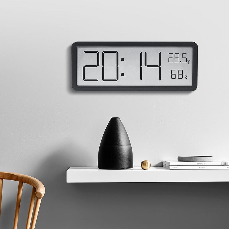 INS Simple Large Screen Clock Living Room Wall Clock Temperature and Humidity Clock Creative Modern Clock Hanging and Standing YD106