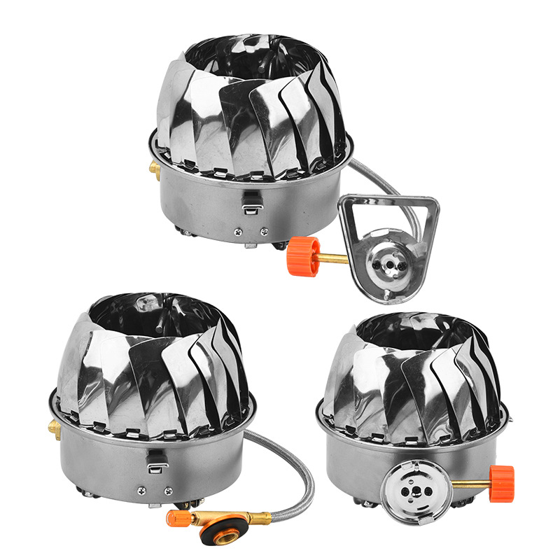 Factory spot small square furnace windproof furnace head camping gas furnace head outdoor stove camping gas wholesale