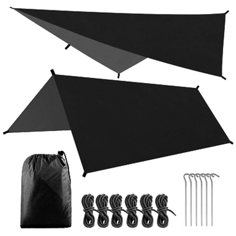 in stock outdoor canopy camouflage multifunctional waterproof sunscreen beach sunshade tent beach canopy cloth moisture-proof mat