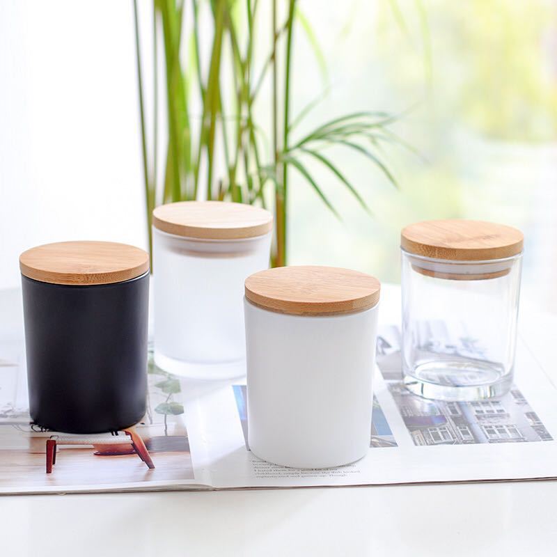 Factory Direct batch 200ml color frosted candle Cup 8090 aromatherapy candlestick with lid 10oz iron lid jar cup