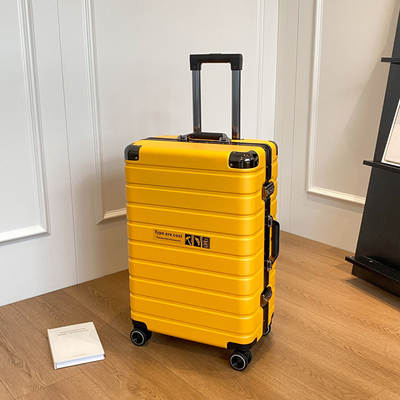 Frosted Durable Luggage Case Aluminum Frame Password Robust Trolley Case 24 Female Male 28 Inch Boarding Leather Large Travel Case 30