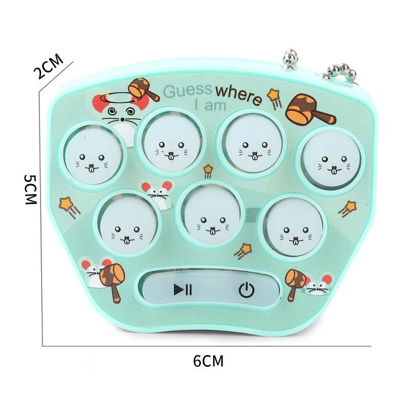 Cross-border cute mini handheld mole toy cute cartoon small pendant keychain electronic game machine
