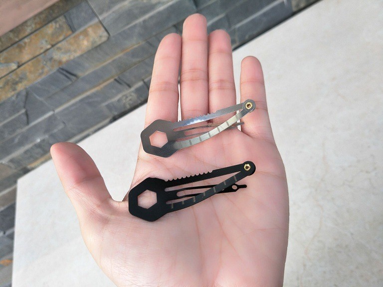 Anti-Wolf 8 large multi-function hairpin multi-purpose tool stainless steel spring steel outdoor Self-Defense First Aid Tool