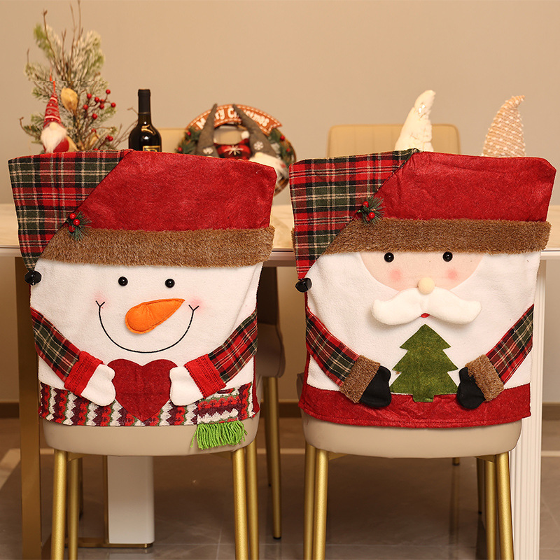 Qiaodin New Christmas Decoration Chair Cover Cross-border Stool Cover New Doll Chair Cover European and American Home Decoration Ornaments_voghion.com