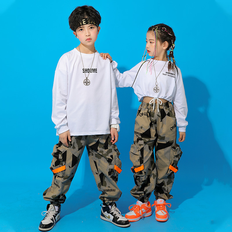 子供の街のダンス服の春秋男の子のヒップホップの出演服の女の子のファッションのショーのファッションのダンスのダンスのダンスの演壇のドラム|undefined
