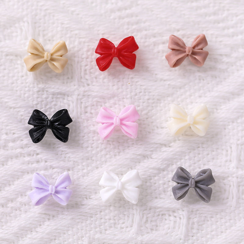Japanese Nail Art Accessories New Frosted Ribbon Fake Nail Decoration Bow Nail Art Patch Accessories Wholesale