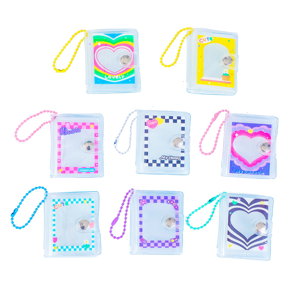Mini Transparent Cartoon PVC Album Korean Girl's 2-inch Photo Small Card Storage Album Student Small Card Collection Card Album