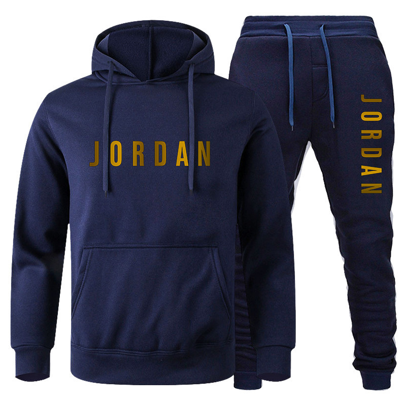 2022 Cross-border AliExpress Hot Sweater Suit Autumn and Winter Fashion European and American Men's Casual Sports Hoodie Suit