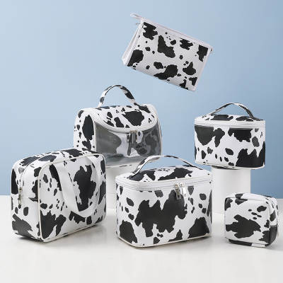 New Dairy Pattern Cosmetic Bag Large Capacity Portable Travel Business Storage Bag Thickened Waterproof Cosmetic Storage Bag