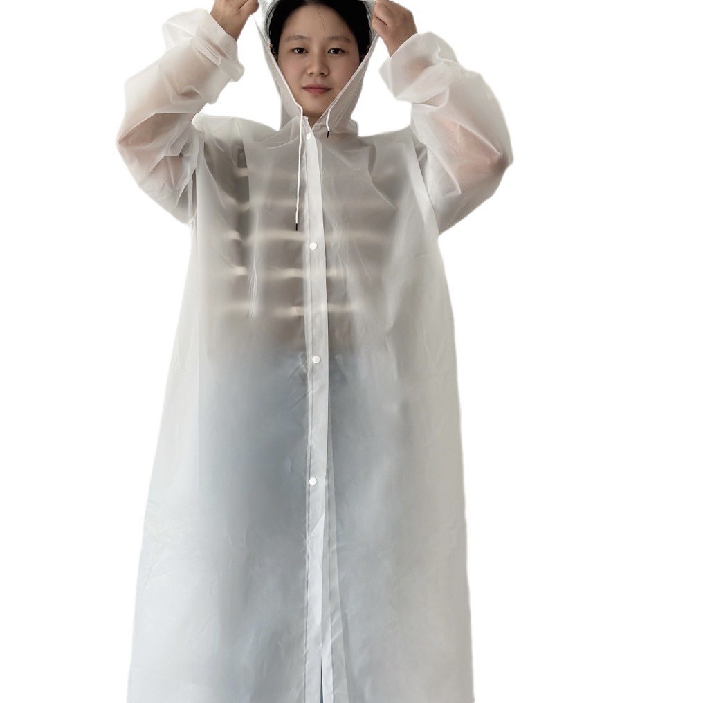 EVA Outdoor Non-Disposable One-Piece Raincoat Adult Tour Group Building Concert Travel Portable Thickened Poncho