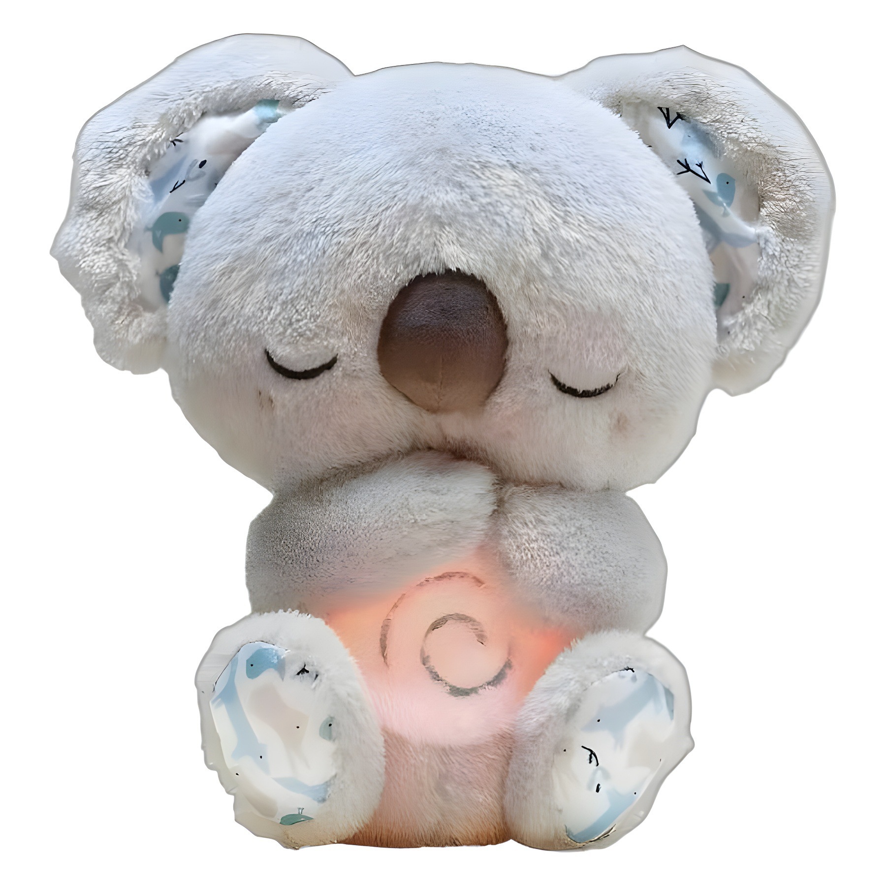 Breathing calming koala newborn baby sound and light calming doll to coax sleep artifact early education story machine music toy