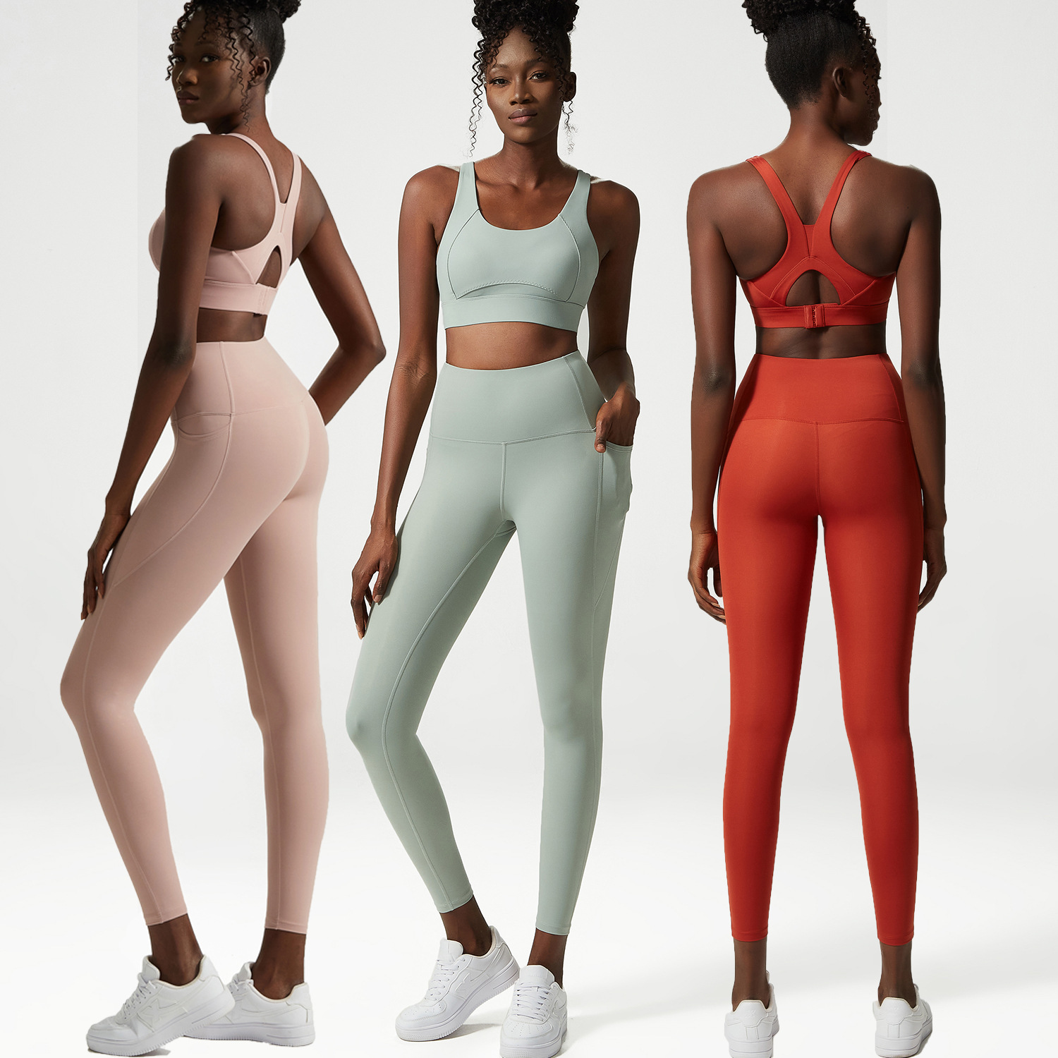 2022 Cross-border Large Size Sports Underwear Set Yoga Wear Fitness Wear Set Naked Sportswear Set