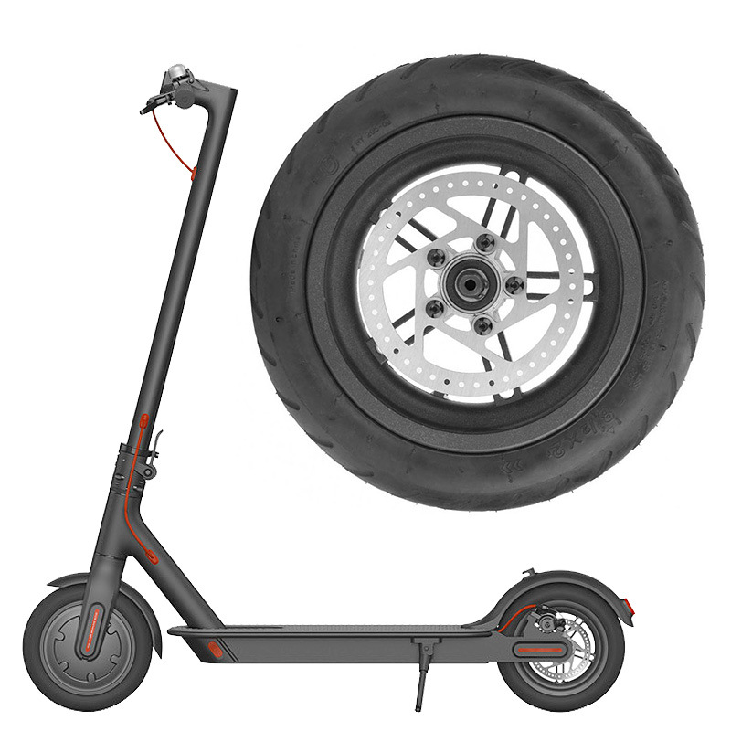 Xiaomi M365 electric scooter accessories inflatable tire rear wheel assembly inner and outer tire wheel hub disc brake disc combination