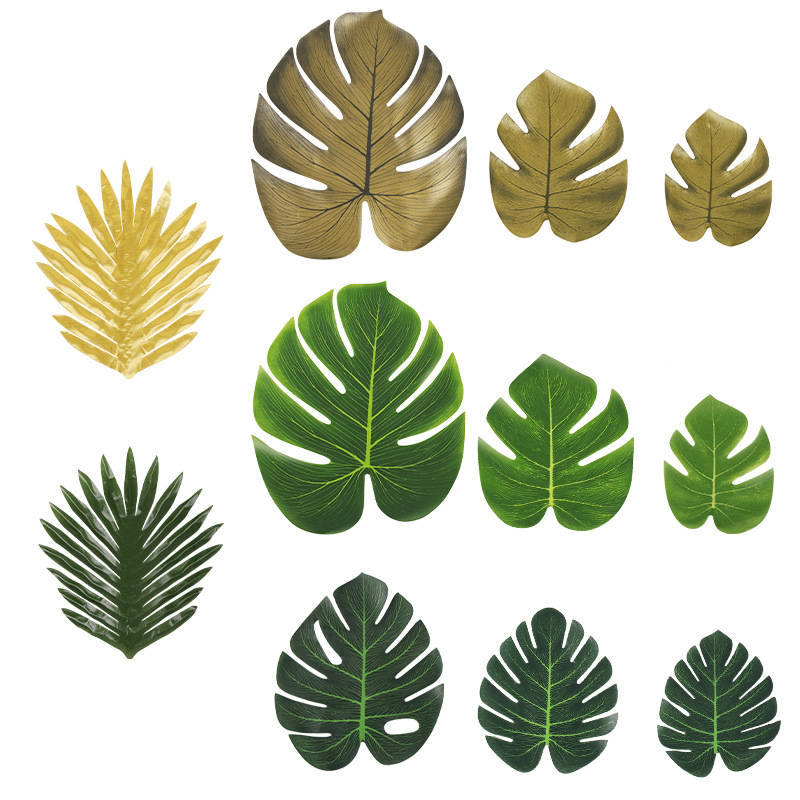 Simulation tortoise leaf tropical party placemats home decoration boneless tortoise leaf