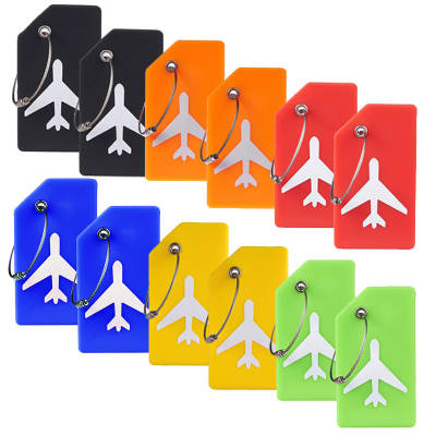 Amazon New Airplane Silicone Luggage Tag Soft Glue Boarding Card Suitcase Musical Instrument Label Pendant Tag Tag