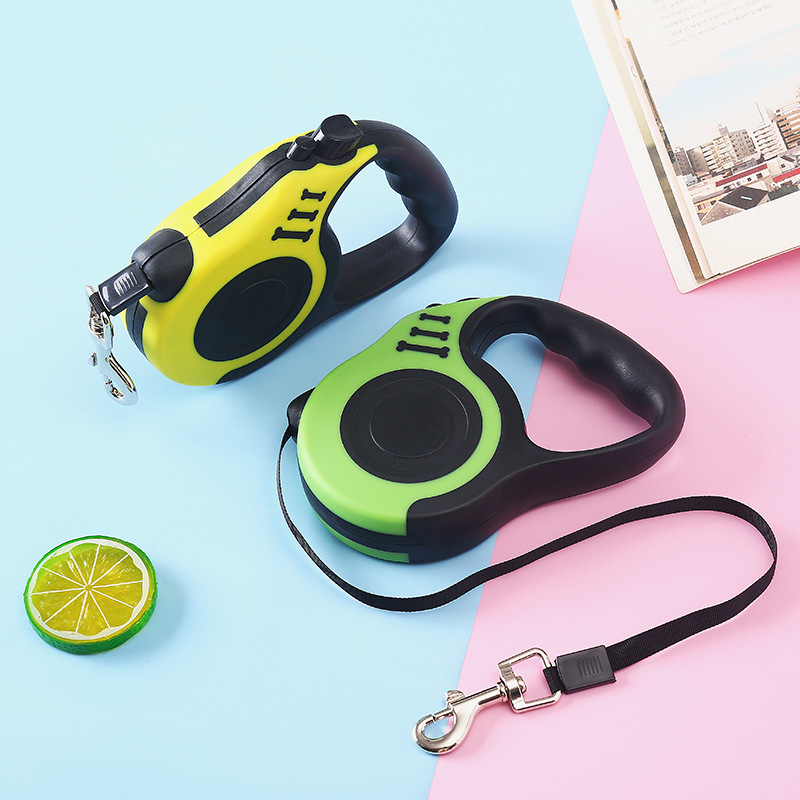 Wholesale pet automatic retractable retractor dog chain dog leash bone printed leash outdoor dog walking leash