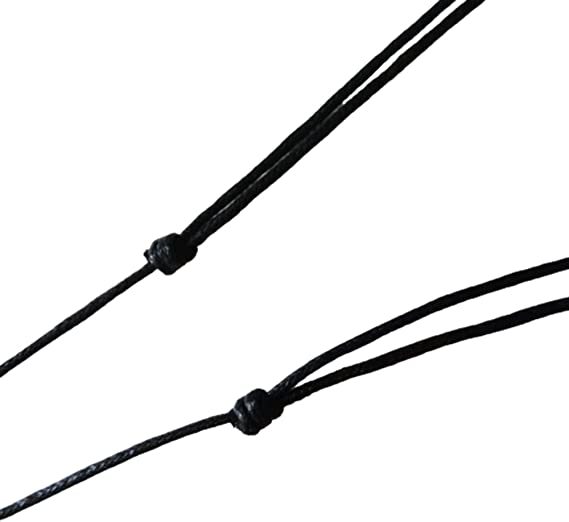 Cross-border diy necklace versatile black rope Adjustable Necklace with metal ring personalized waterproof hand rope pendant necklace