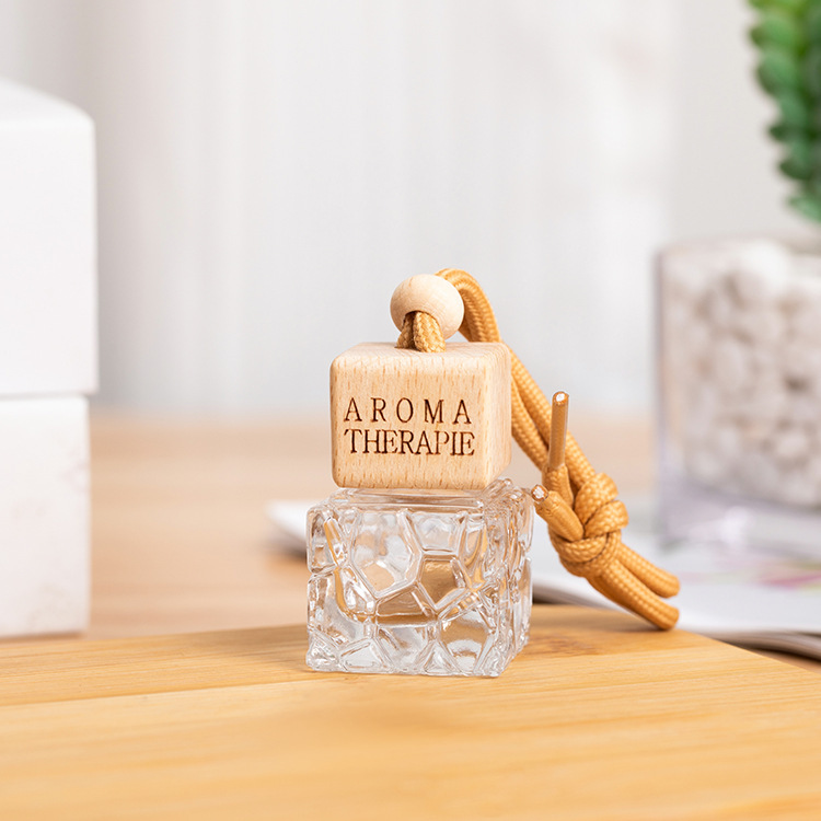 Car Interior pendant car perfume empty bottle creative Big Four square bottle multiple bottle specifications factory direct sales