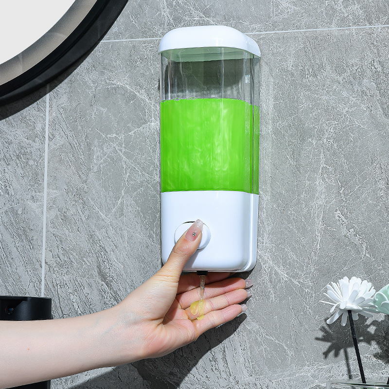 Punch-free Wall-mounted Soap Dispenser Non-marking Fixed Hotel Press Shampoo Bath Cream Soap Dispenser Bathroom