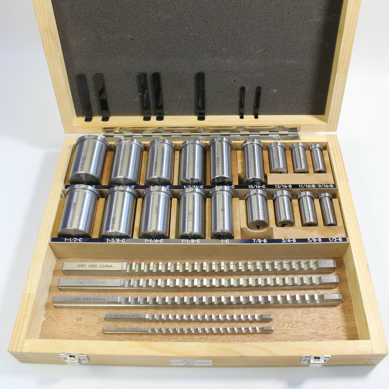 30-piece inch broach suit involute spline broach standard parts metric broach keyway push knife in stock