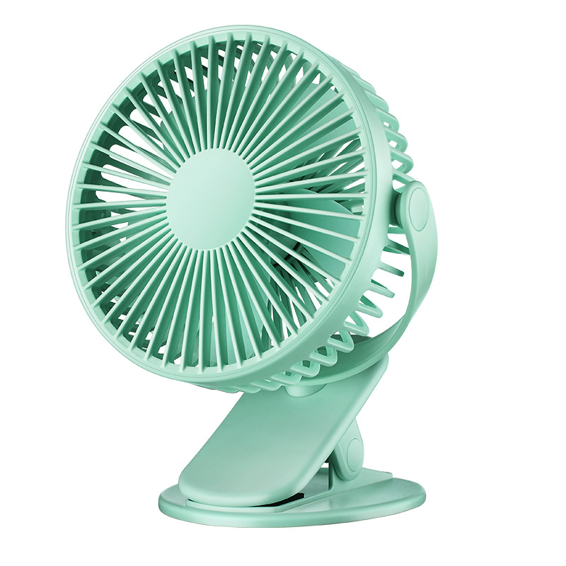 Wholesale desktop dormitory home small fan clip camping outdoor charging electric fan shaking head mini bedside clip fan
