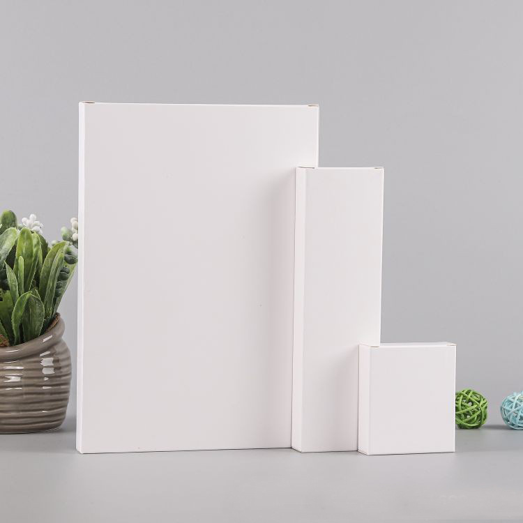 191-200mm universal blank box in stock wholesale 350g white cardboard packing box color printing double plug box printing