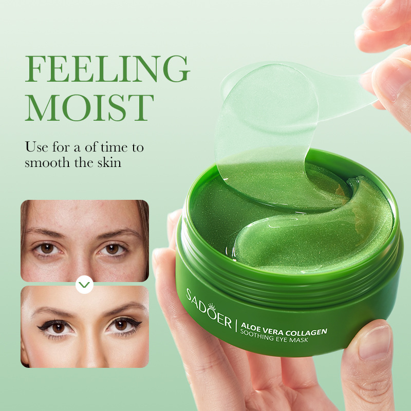 Cross-border Foreign Trade SADOER Aloe Collagen Soothing Eye Mask Hydrating Moisturizing Eye Periocular Dry Eye Mask Patch