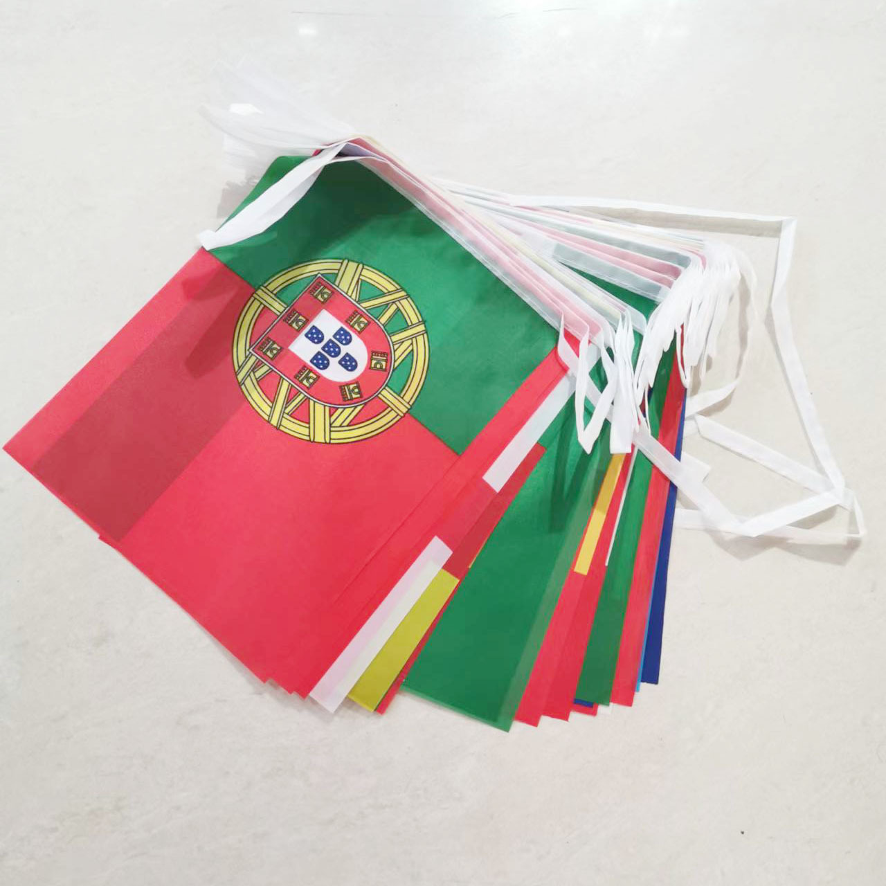 2022 Qatar World Cup Top 32 Countries String Flag Football Bar Club Hang Flag Pull Flag Decoration Cheers