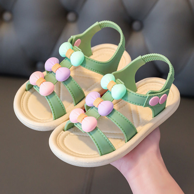 Girls Sandals 2023 New Little Girl Fashion Sequin Princess Shoes Summer Soft Sole Beach Shoes Children Sandals Women