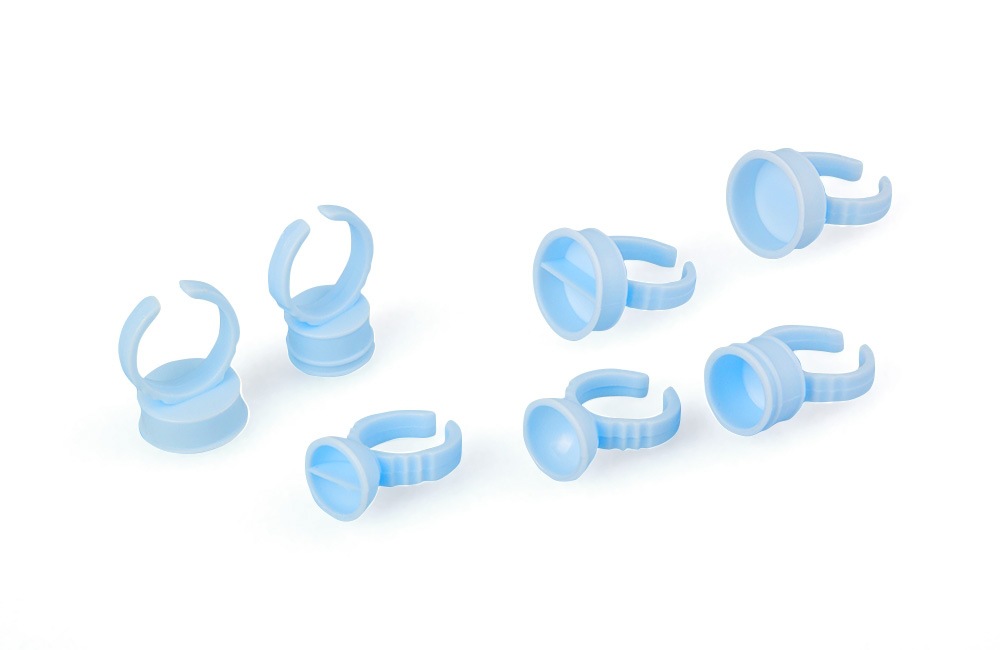 Semi-permanent tattoo color Cup ring Cup grafting eyelash glue silicone finger holder tattoo supplies tools wholesale