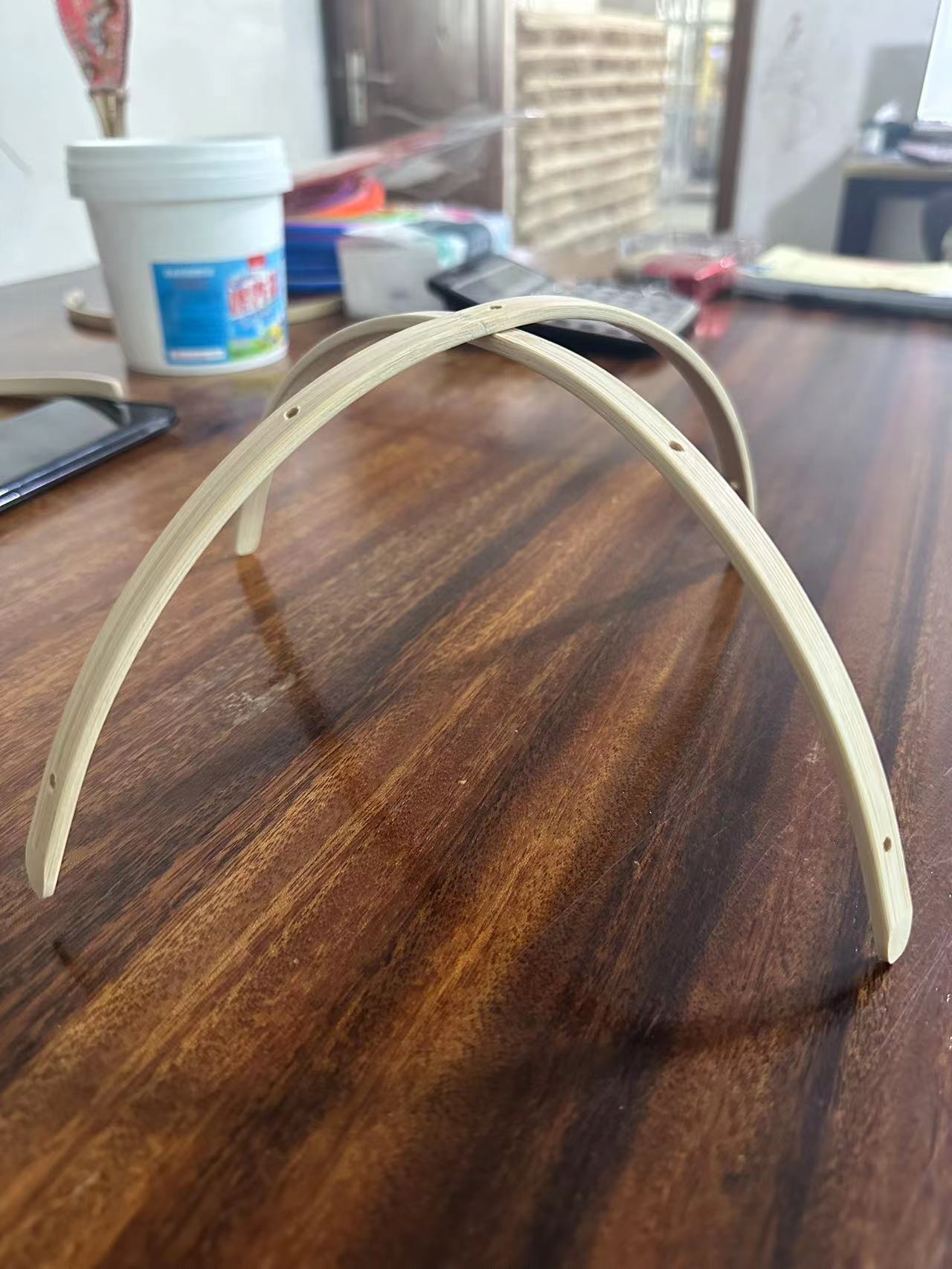 Semicircle Bamboo Bamboo ring bamboo ring wind chimes baby play ornaments handmade materials