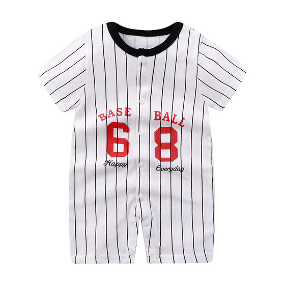 Summer Baby Haili Thin Men's and Women's Baby Body Clothes Cotton Short-sleeved Bag Fat Clothes Newborn Cardigan Climbing Clothes