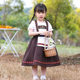 Baglia traditional ethnic costume children's cosplay beer dress pattern embroidered Brown suspender dress