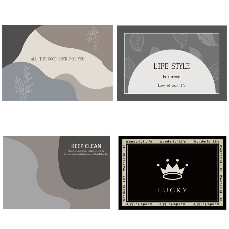 Diatom Mud Mat Upholstered Toilet Door Mat Absorbent Door Mat Bathroom Non-slip Foot Mat Quick-drying Floor Mat Spot