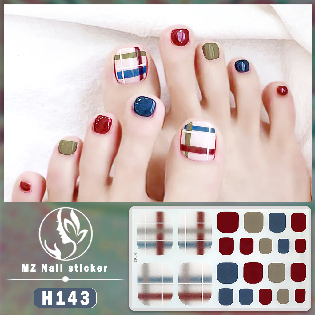 H New Toenail Sticker Nail Foot Sticker Technology Crystal Nail Oil Film Toenail Sticker Gel Nail Oil Film Foot Sticker
