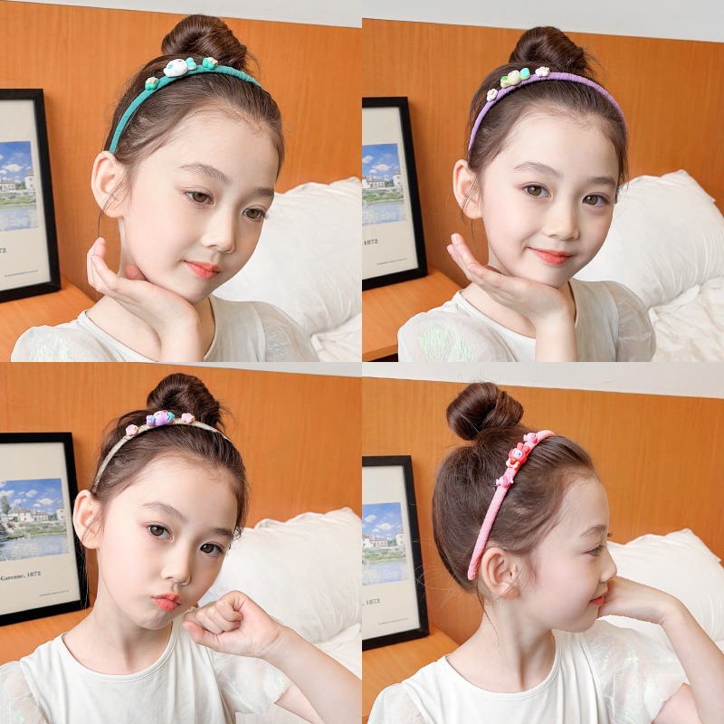 Children's Cartoon Toothed Headband Girls' Hair Finishing Artifact Cute No Harm Hair Pin Headwear Non-Slip Hair Pressure Headband