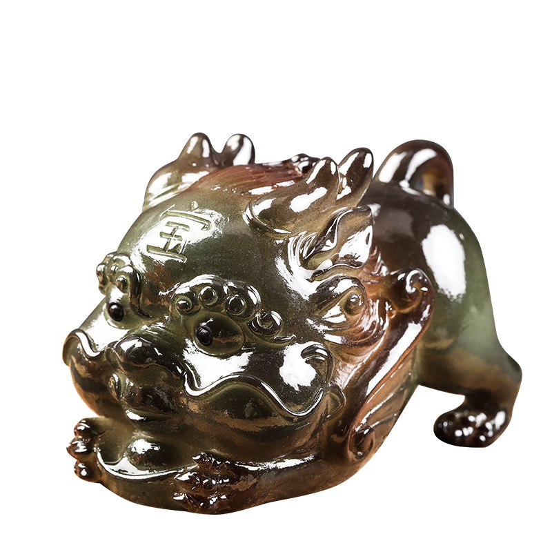 Luminous Tea Pet Ornaments Lucky Flash Pixiu Tea Table Tea Table Accessories Tea Tray Tea Accessories Color-Changing Tea Playable