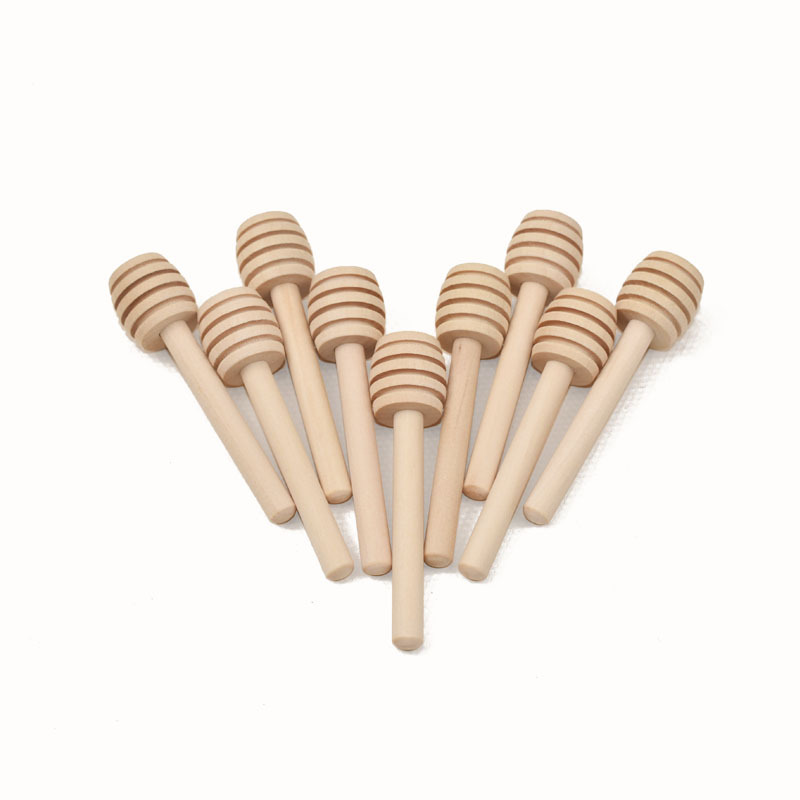 A large number of spot solid wood honey stick Coffee Jam milk mixing stick can be printed LOGO creative wooden mixing stick