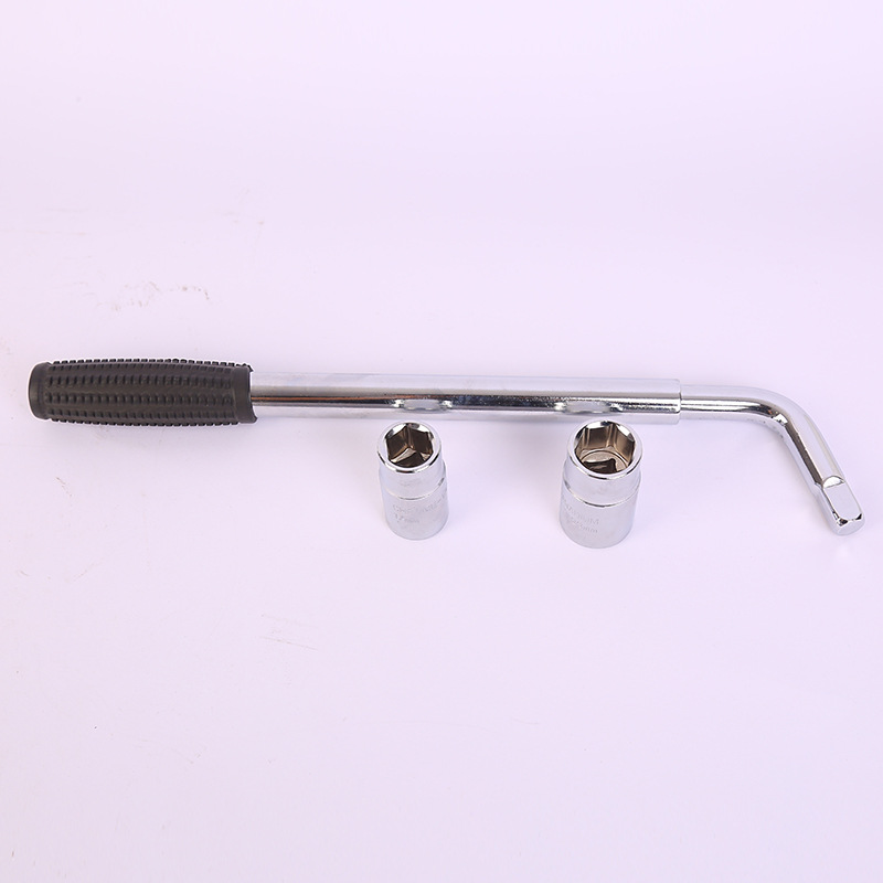 Multifunctional tire wrench socket wrench tool tire change car labor-saving disassembly sleeve telescopic bending rod