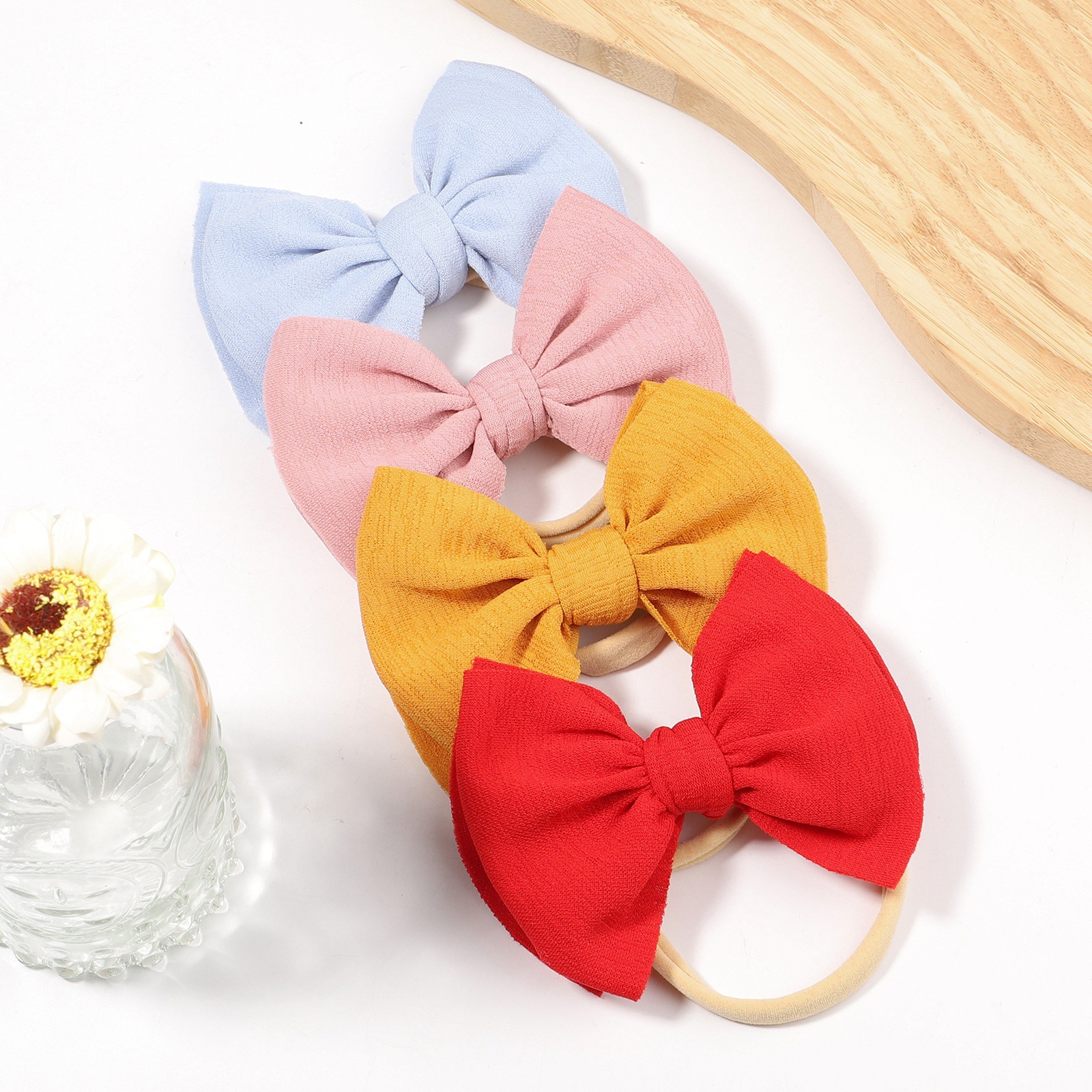 Amazon Cross Border Children Hair Band Bow Tie Soft Elastic Hair Band Baby Hair Accessories Headwear 2964