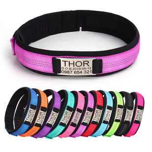 Cross-Border special for Amazon explosive diving material needle buckle Corns can be lettering anti-lost pet dog dog collar spot