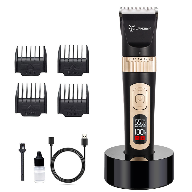 Source manufacturers cross-border rechargeable animal hair clipper Amazon dog electric clipper electric clipper pet shaving device