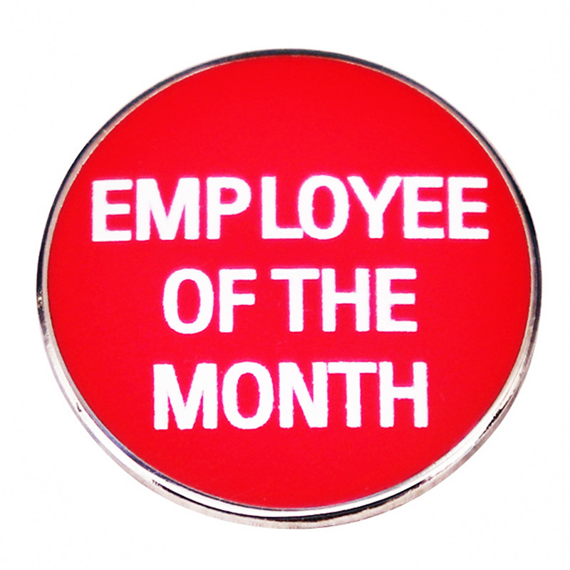 Network star employee brooch monthly excellent employee pin metal alloy medal badge pin